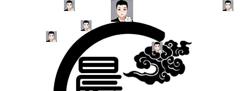 2022古风水墨头像水印源码psd源文件模板设计图片样式简约清新