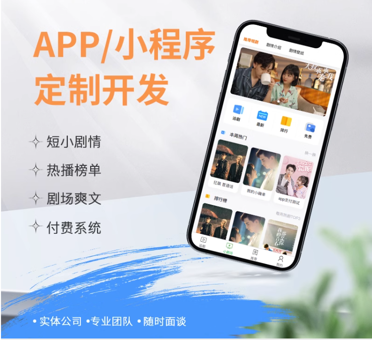 短视频短剧app 短剧挂载都市剧情网剧在线观看付费系统搭建售源码
