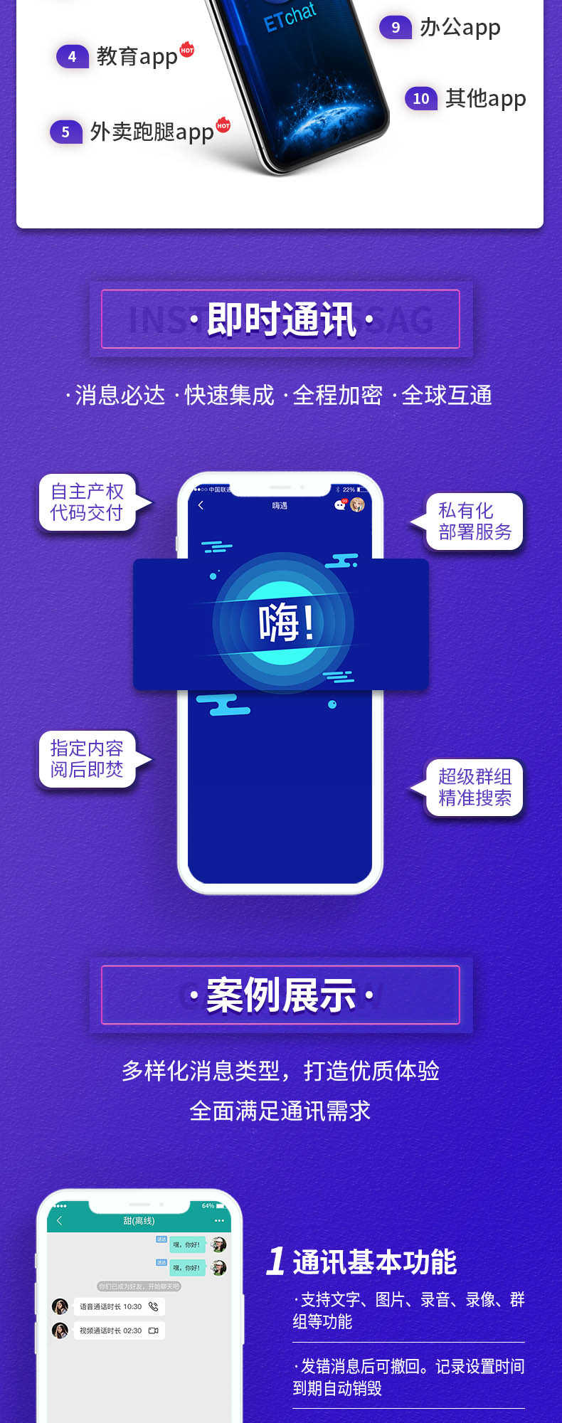 im即时通讯聊天开发群聊天阅后即焚语音视频红包转账禁言 售源码