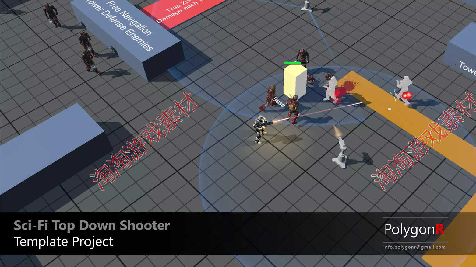 Unity Sci Fi Top Down Game Template 2.0 2.2 科幻射击游戏源码