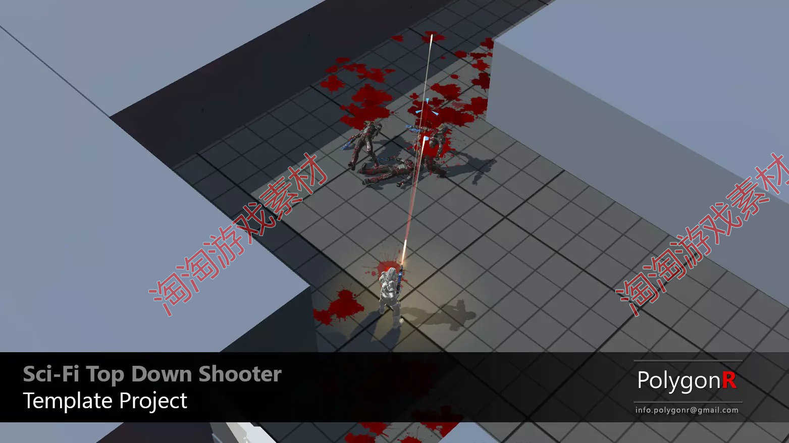Unity Sci Fi Top Down Game Template 2.0 2.2 科幻射击游戏源码
