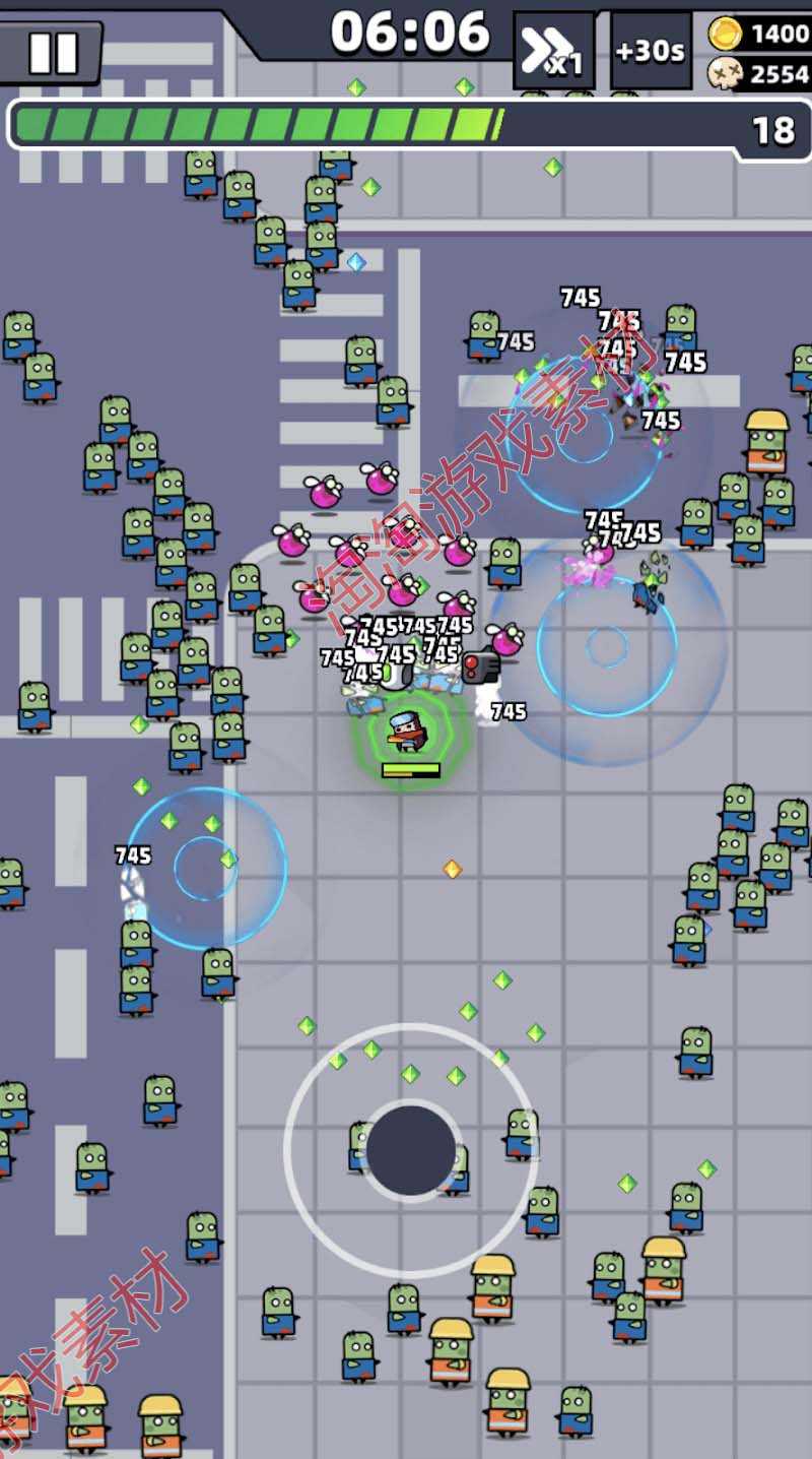 Unity3d Survivor.IO 2021.3.8f1 割草游戏完整项目模板源码资源