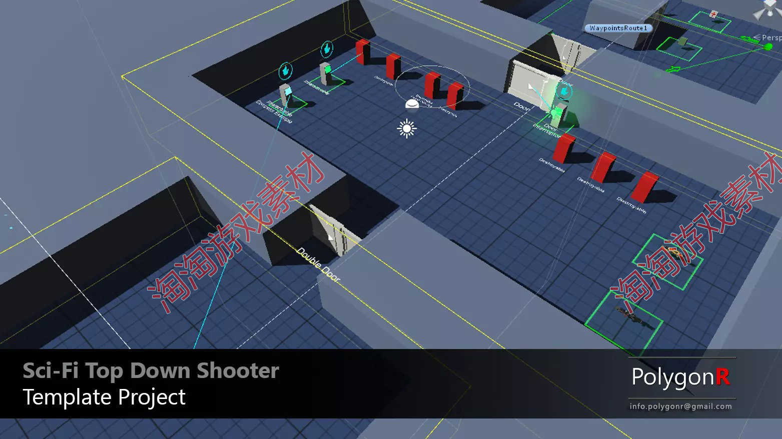 Unity Sci Fi Top Down Game Template 2.0 2.2 科幻射击游戏源码
