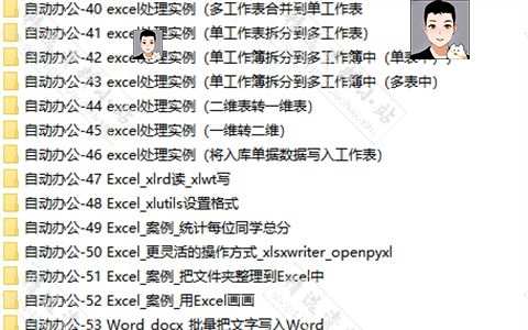 python项目自动办公源码word ppt Excel PDF 文件夹实例代码学习