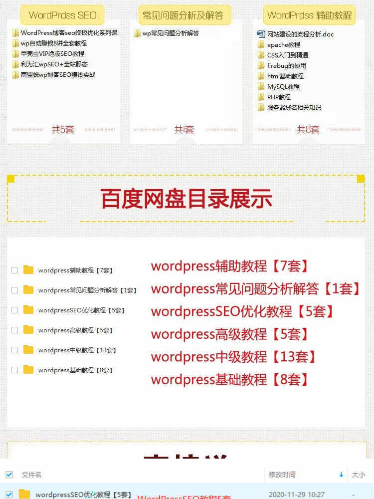 wp教程零基础自学建站web网站搭建辅助视频环境PHP博客源码课件