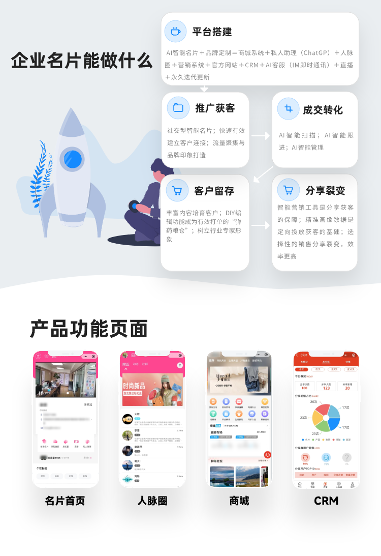 AI智能名片AI智能名片源码小程序名片电子名片企业名片微信名片