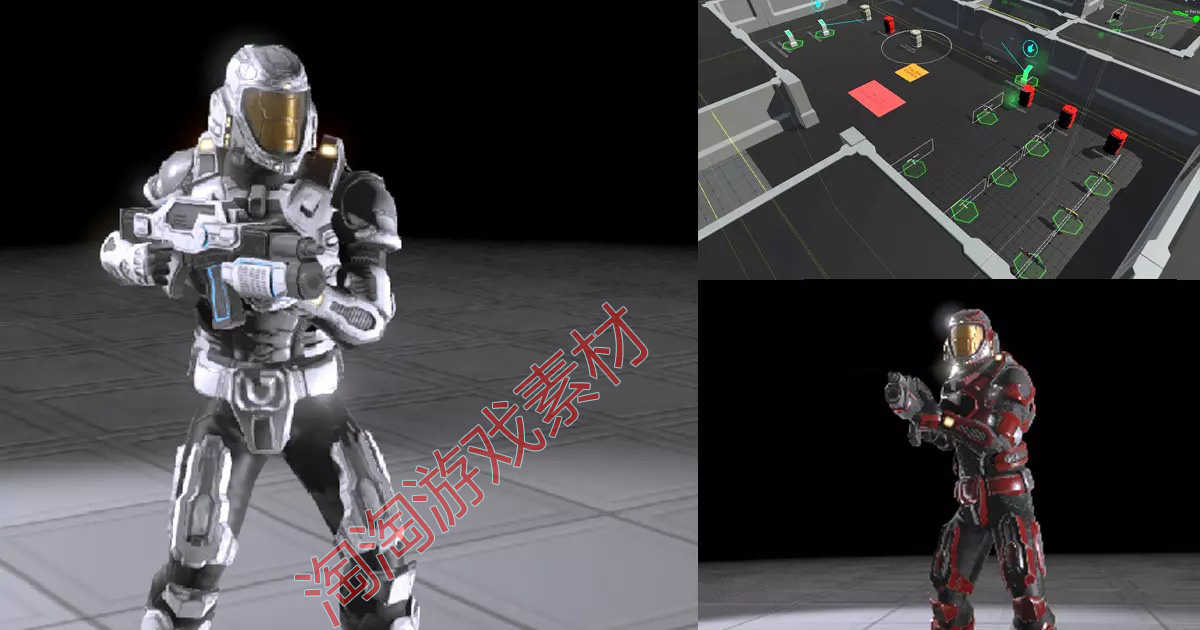 Unity Sci Fi Top Down Game Template 2.0 2.2 科幻射击游戏源码