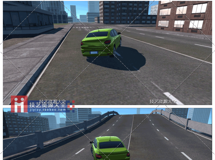 unity项目城市场景驾驶汽车赛车游戏成品源码作业赛道u3d模型素材