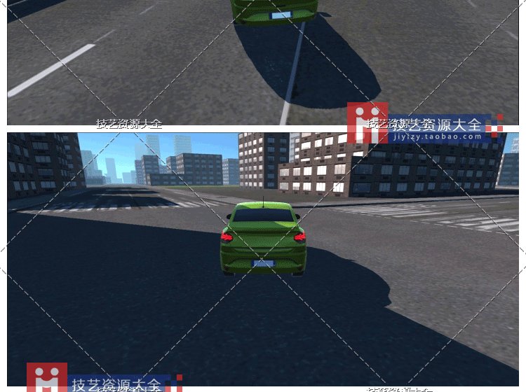 unity项目城市场景驾驶汽车赛车游戏成品源码作业赛道u3d模型素材