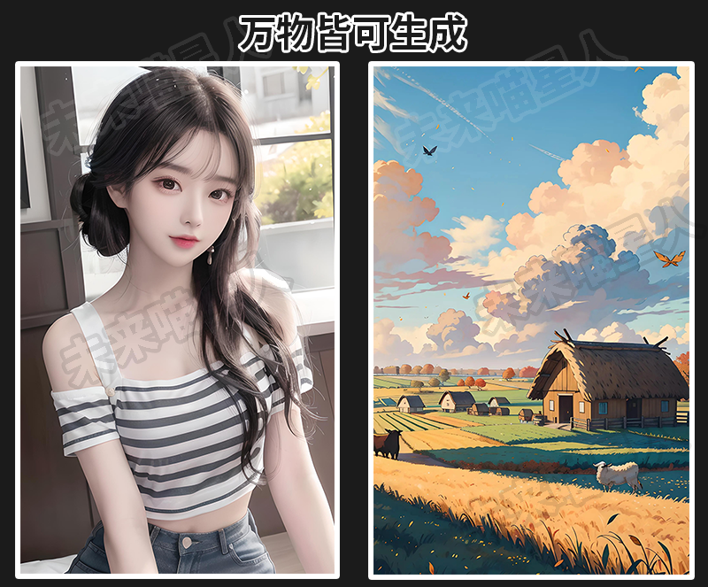 智能ai绘画图一键生成批量ai漫改手机电脑软件工具教程VI形象设计
