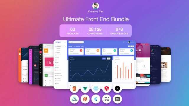 Creative Tim 模板100+源码买一送一终身使用包更新