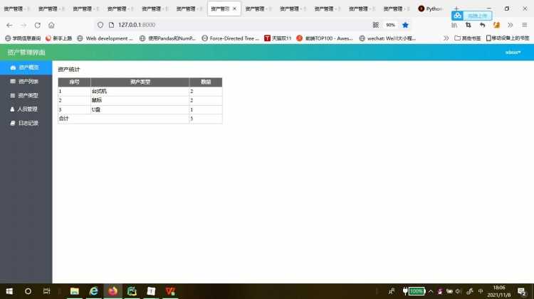 资产管理系统源码python项目 django项目源码web开发python源码