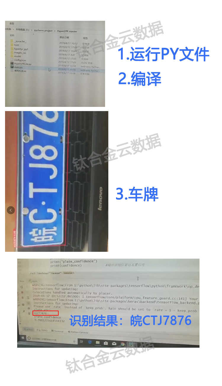 车牌识别源码代码python+opencv图像处理源码稳定识别车辆识别新