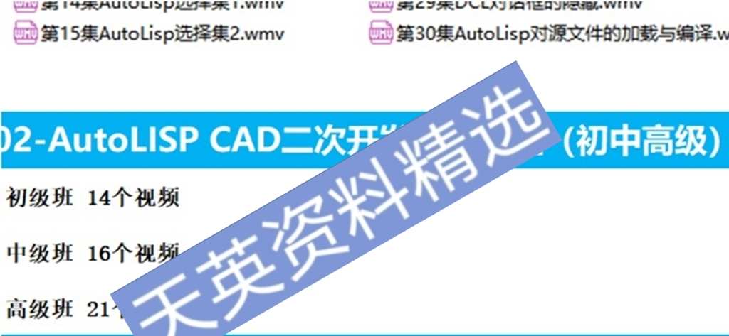 CAD二次开发教程lisp教程资源含视频教程和源码编辑器等