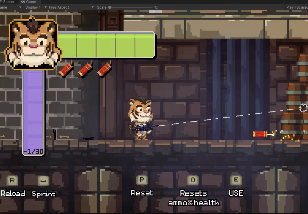 Unity U3d 2d横板RPG冒险战斗闯关射击游戏成品完整工程文件源码