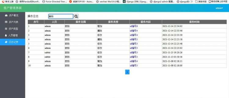 资产管理系统源码python项目 django项目源码web开发python源码