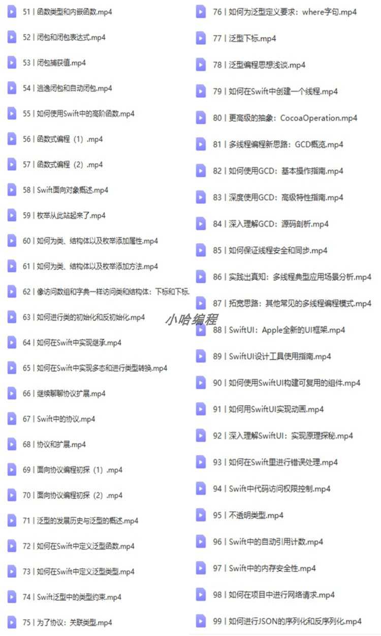iOS视频教程 苹果app开发资料Object-C/ OC/swift5源码项目2022