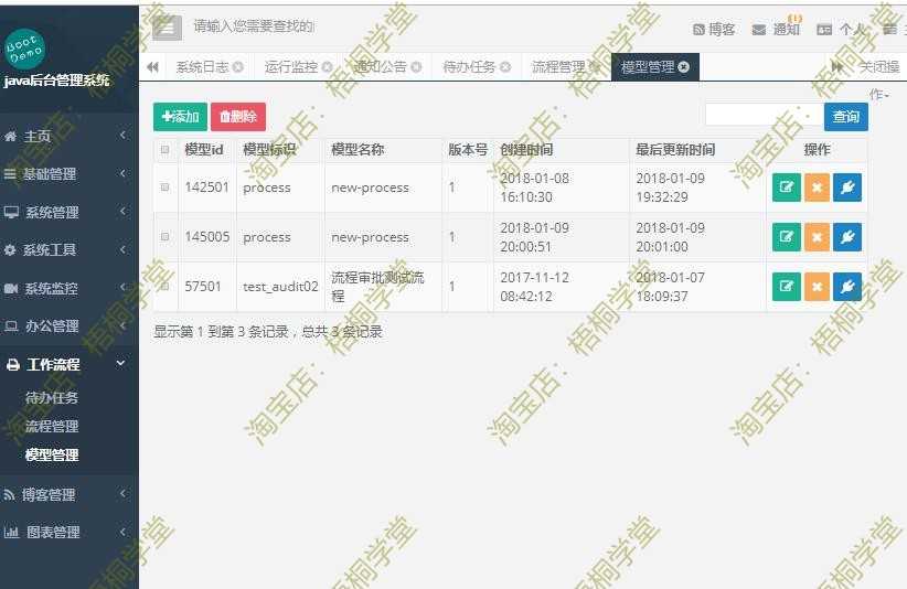 java 博客 springboot快速开发框架权限后台管理系统 web项目源码