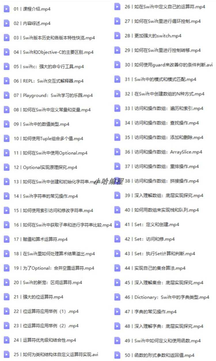 iOS视频教程 苹果app开发资料Object-C/ OC/swift5源码项目2022