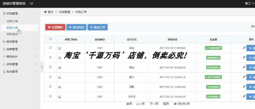 进销存管理系统 web项目 java springboot源码 jsp mysql数据库