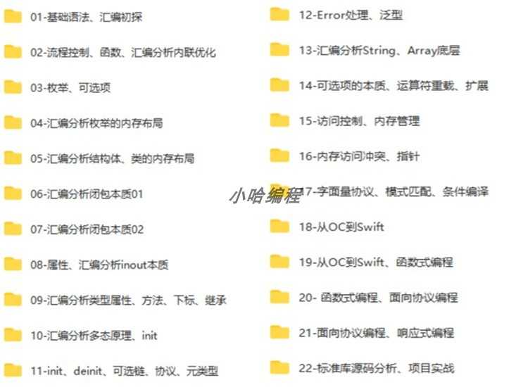 iOS视频教程 苹果app开发资料Object-C/ OC/swift5源码项目2022