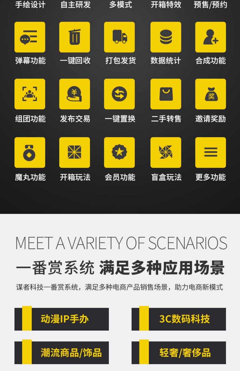 一番赏小程序开发盲盒app极限潮玩源码一番赏成品搭建H5福袋抽奖
